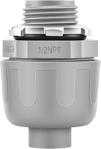30 PCS 1/2" Liquid Tight Connector NPT Non-Metallic for PVC Electrical Flexible Conduit Fittings - Sturdy, Quick Installation, UL Listed for Home Outdoor Tubes Tools