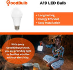 GoodBulb LED A19 Light Bulbs | 9 Watt (60 Watt Equivalent) | E26 Base | Cool White 4000K | EcoSmart Lights | High Output 825 Lumens | 6 Pack