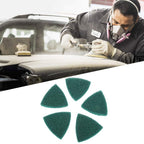 Fafeicy 5pcs Triangle Scouring Pad, Polishing Pad Self Adhesive Plate Grinding Machine Accessories, Industrial Cleaning Cloth