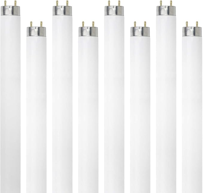 Dysmio Lighting F17T8-CW 17 Watt T8 Straight Tube, Medium Bi-Pin Base, 4100K - Cool White Pack of 8