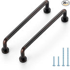 JOY DECOR Cabinet Pulls – 5 Inch Hole Center, Oil Rubbed Bronze, 20 Pack, Zinc Alloy Cabinet Handles for Drawers & Cupboard – Vintage Style Hardware for Kitchen, Bathroom, Dresser, Furniture Makeover