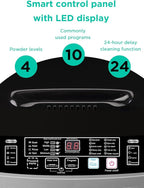 17.7 lbs Washing Machine with Drain Pump, Full Automatic Washer with 10 Wash Programs 8 Water Levels for Home, Apartment, RVs, Dorm, Grey