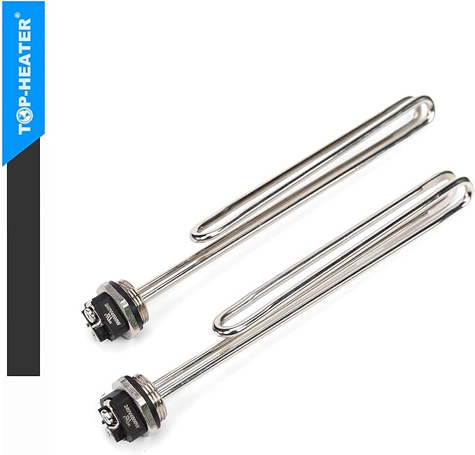 Water Heater Element 4500W,Screw-in,Foldback Type 02582 Water Heater Heating Elements By TOP-HEATER, Fits Most Models As AO Smith, GE, Kenmore,Maytag,Whirlpool, Water Heater Element Replacement 2Pack