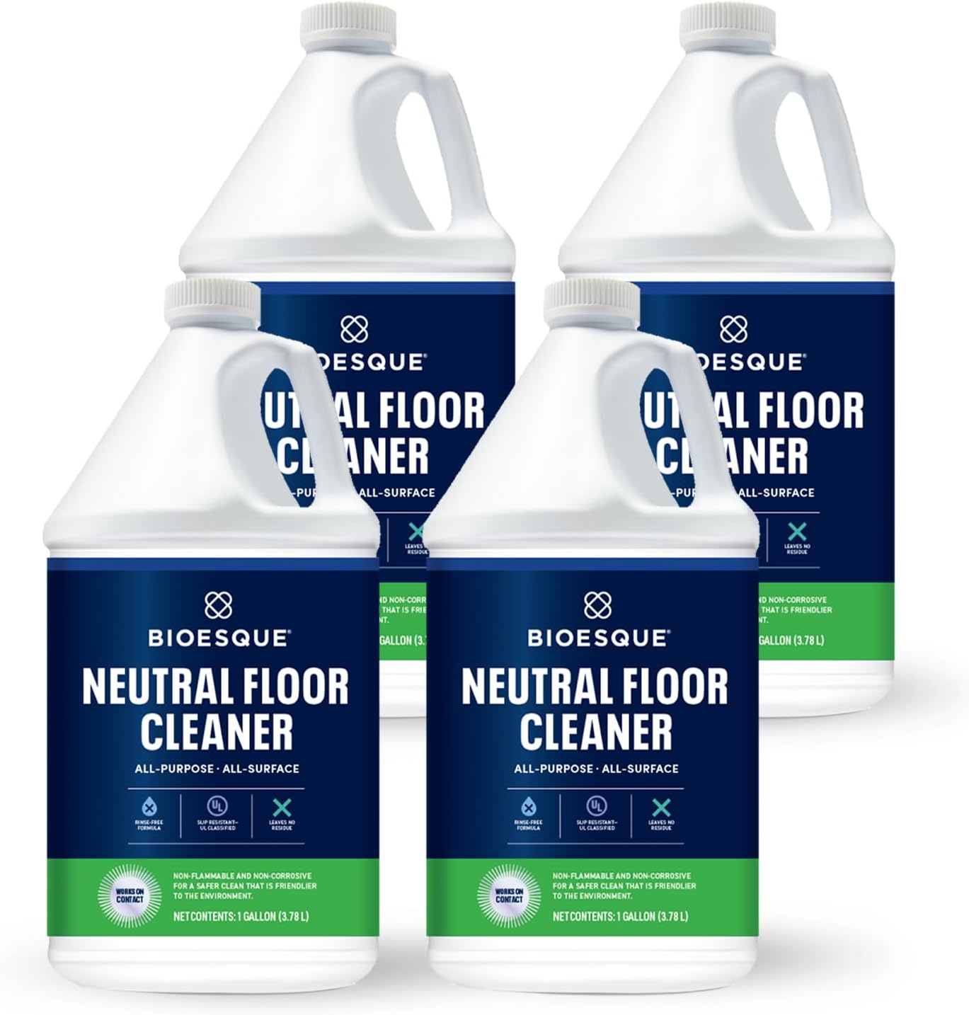 Bioesque Neutral Floor Cleaner, 1 Gallon (Pack of 4)