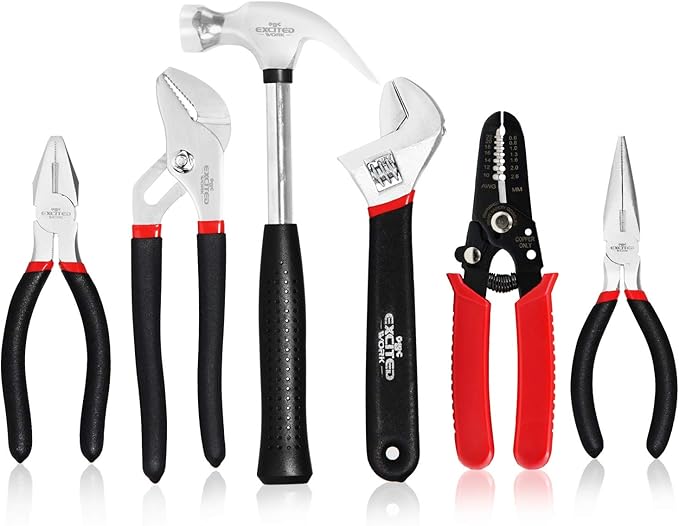 198 Piece Household Tool Set,General Home/Auto Repair Hand Tool Kit with Hammer, Pliers, Wrenches, Sockets and Toolbox Storage Case
