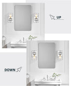 Bathroom Vanity Light Chrome, HWH Modern Wall Lighting Over Mirror, 1-Light Wall Sconce with Clear Glass Shade for Bathroom, Powder Room, Dressing Table, 5HLT63B CH