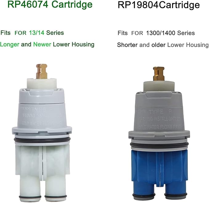 RP46074 Shower Valve Cartridge Repair Assembly for Delta 13/14 Series Faucet - Compatible With Monitor Single-Handle Universal Valve Replacement Kit for Tub