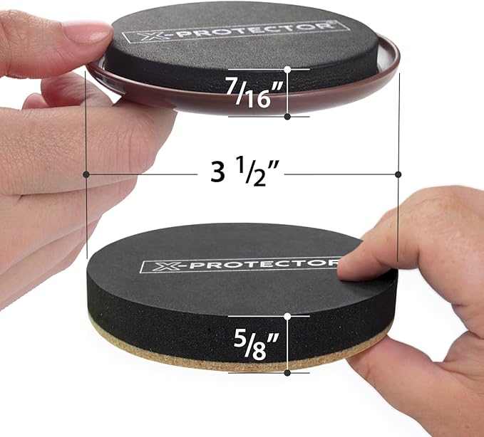 Furniture Sliders X-PROTECTOR 16 PCS – Furniture Sliders Hardwood Floors & Felt Furniture Movers – Moving Pads All Floor Types! Heavy Duty Reusable Sliders for Moving Furniture Easily & Safely!