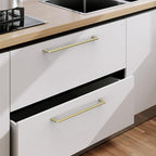 10 Pack Brushed Gold Cabinet Pulls 8.8 Inch Kitchen Cabinet Handles Cabinet Hardware Kitchen Handles for Cabinets Cupboard Handles Gold Dresser Pulls Drawer Handle