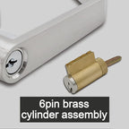 Keyed Entry Grade 2 Commercial Door Locks Heavy Duty Office Door Lever, Non-Handed, UL 3 Hour Fire Rated, ADA Compliant, Satin Chrome Finish 26D, 2-3/4''Backset X-XG-ET-70