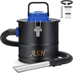 Ash Vacuum Cleaner -2.6 Gallon Fireplace Ash Vac with 800w Powerful Hose Non-Woven Dust Separator | Dry Stove Vacuum for Fireplaces Pellet Grill Wood Stove Fire Pits Blue