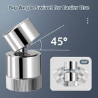 Hibbent Dual Water Flow Sprayer Kitchen Sink Aerator - 360-degree Swivel Bathroom Faucet Aerator, Easy One-Hand Control, 1.8 GPM-55/64 Inch-27UNS Female Thread, Chrome