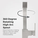 Pfister Arkitek Kitchen Faucet with Pull Out Sprayer, Single Handle, High Arc, Stainless Steel Finish, LG534LPMS