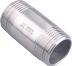 3/4" X 3/4" Male Nipple Pipe Fitting - Stainless Steel NPT Threaded Long Coupling Fitting 2" Length (pack of 2)