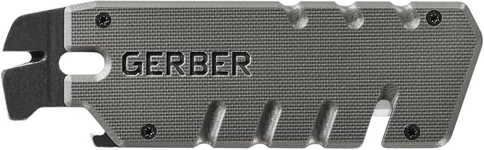 Gerber Gear Prybrid Multi Tool Utility Pocket Knife - Utility EDC Razor Knife with Retractable Blade and Pry Bar - Grey