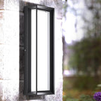 Sytmhoe LED Square Outdoor Wall Lights 16inch, 6000K 10%-100% Dimmable Exterior Wall Light, Aluminum Body&PC,Waterproof IP65 led Porch Light for House Patio Garage Garden