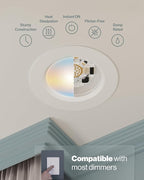 Sunco 20 Pack 6 Inch LED Recessed Light Retrofit, Can Lights for Ceiling, 1700 LM High Brightness, Selectable CCT 2700K/3000K/4000K/5000K/6000K, 17W=120W, Dimmable, Baffle Trim, Damp Rated UL