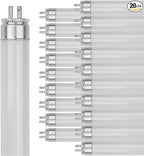 Diodesy- T5 Fluorescent Light Bulb 21 Inch Under Cabinet Tube Light Pack of 20 13W 4100K Cool White G5 Miniature Bi-Pin Base 850LM Super Long Life Linear Replacement Straight Lamp ROHS Compliant