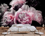 Large Pink Peony Flower Wallpaper for Bedroom, Living Room, Bathroom Background Wall Decoration(Non-self-Adhesive)