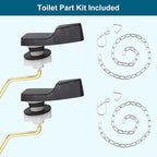 Hygie Rinse 2PACK Universal Metal Toilet Handle Replacement Kit Side Mount Compatible with American Standard/Mansfield/Gerber Toilet, Toilet Tank Flusher Lever with Flapper Chain, Oil-Rubbed Bronze
