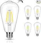 4 Pack Cool White LED Edison Bulbs 40W Equivalent, ST19 4W LED Vintage Light Bulbs for Ceiling Lamp, Non-Dimmable, 90 CRI, 450LM, E26 Base, 4000K