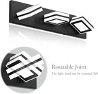 Ralbay Matte Black Vanity Light Fixtures 3 Lights Up and Down LED Modern Bathroom Vanity Lights Over Mirror Acrylic Black Bath Wall Lighting
