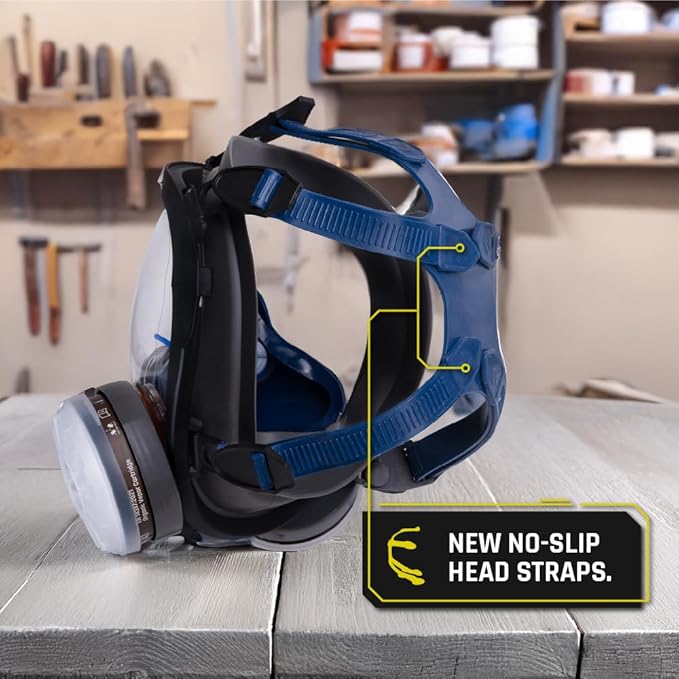 Parcil Distribution Full Face Respirator Mask with Filters – Durable Full Face Respirator Gas Mask, Bayonet Filter Compatible