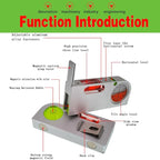 High precision solid aluminum alloy small level ruler for tilt angle measurement, portable mini adjustable horizontal bubble magnetic (120 * 50 * 20mm)
