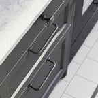 Goo-Ki 12.6" c-c Weathered Nickel Cabinet Handle Drawer Pulls, 6 Pack Antique Iron Bar Pull Kitchen Hardware for Appliance Closet Dresser Wardrobe Cupboard Furniture