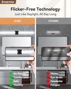 Ensenior Modern Bathroom Vanity Light 48 inch, Built-in Dimmer, 28W Dimmable 5CCT Led Bath Lights, Black Bar Vanity Lights for Bathroom Mirror Cabinets Bedroom-FCC Certificated