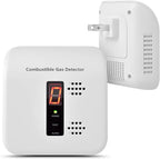 Gas Leak Detector, Natural Gas Alarm for Home & RV, Plug-in Propane Detector Monitor with Audible & Visual Alarm, AC 110V-240V, White Color