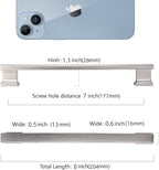 COTYKILEY 10 Pack 7 Inch(177mm) Brushed Satin Nickel Cabinet Handles Kitchen Cabinet Pulls Cabinet Door Handles Kitchen Cabinet Hardware