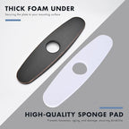 Faucet Cover Plate, Stainless Steel Deck Plate for Kitchen Sink Faucet Single Hole or Bathroom Faucet 1-3 Hole Faucet Hole Cover Round 10 Inch (Oil Rubbed Bronze)