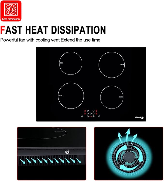 GASLAND Chef Induction Cooktop 30 Inch, Built-in Electric Cooktop 4 Burners Electric Stove Top, Sensor Control Induction Hob with Child Safety Lock and Timer 240V