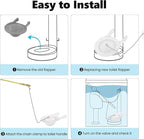 3 Inch Toilet Flappers Replacement for Gerber 99-827, Toilet Flapper with Stainless Chain and Hook, Toilet Replacement Parts (Clear 2 PCS)