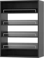 ROOMTEC 31.5" Shoe Shelf Short Tower Closet Unit, Modular Closet System with Shelf, Wardrobe Organizer for Bedroom or Walk-in Closet, Wall Mounted, Customizable Clothes Storage Unit, Black