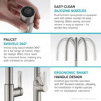 KRAUS Oletto High-Arc Single Handle Pull-Down Kitchen Faucet in Matte Black, KPF-2821MB