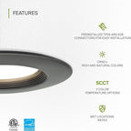 ASD 6 Inch Retrofit LED Recessed Lighting | Metal Trim Bronze 12W 1078LM 120V 2700K-5000K Adjustable Ceiling Downlights | Triac Dimmable Wet Rated Room Can Lights, ETL Energy Star