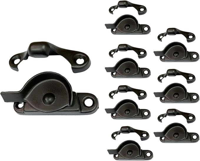 QCAA Zinc Die Cast Window Sash Lock, 2-7/16", Oil Rubbed Bronze, 8 Pack