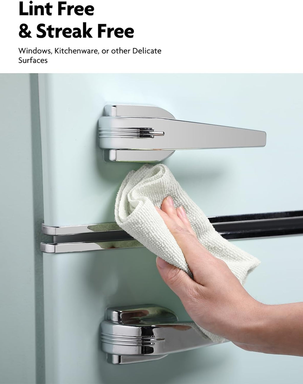 Fantasticlean Microfiber Cleaning Cloth Roll -75 Pack, Tear Away Microfiber Towels, 12" x 12", Reusable, Washable, Scratch Free, Ultra Absorbent Dishcloth for Home Supplies, Car, Pet (Cool Grey)