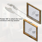 Window Sash Lock & Latch and Keeper Replacement for Andersen 200 Series Narroline and 400 Series Tilt-Wash Double-Hung Windows 1968 to Present (1 Pack, White Color)