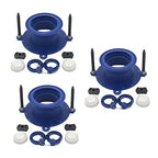One N Done Toilet Flange Repair Kit – Complete Toilet Wax Ring Replacement Kit – Durable Waxless Toilet Ring – Includes Toilet Flange Bolts, Toilet Bowl Caps, and Toilet Flange Extension Kit (3 Pack)