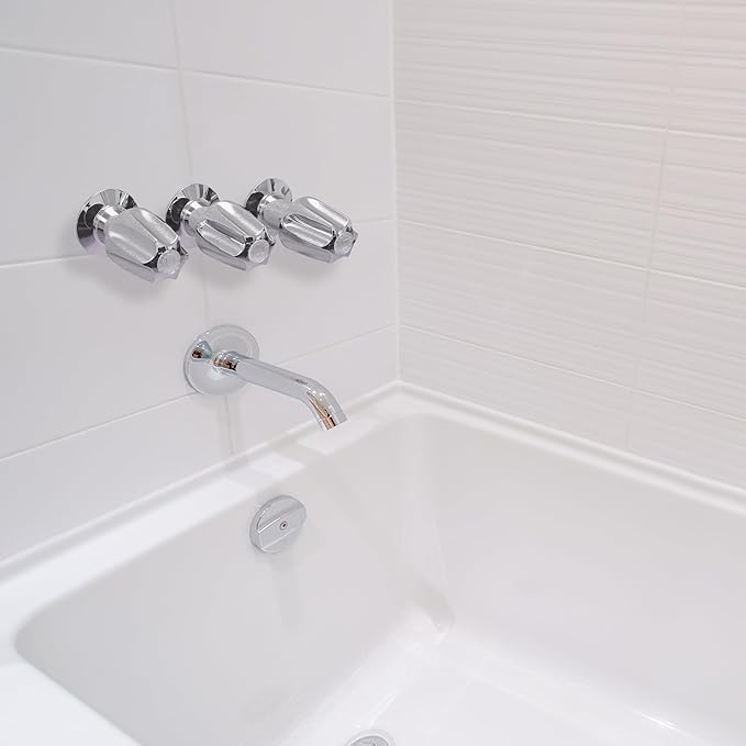 Danco (39619 Bathtub and Shower 3-Handle Remodel/Rebuild Trim Kit for Price Pfister Verve Faucets, Includes 12H-2H, 12H-2C, 12H-18D Stems, Knob Handles in Chrome, (Pack of 12)