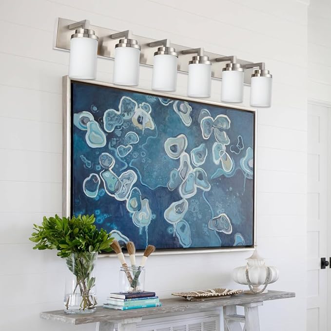 TODOLUZ Vanity Lights 6-Lights Bathroom Lighting Over Mirror, Wall Light Fixture Home Wall Lamp for Dining Room Dress Table, E26 Bulb Base