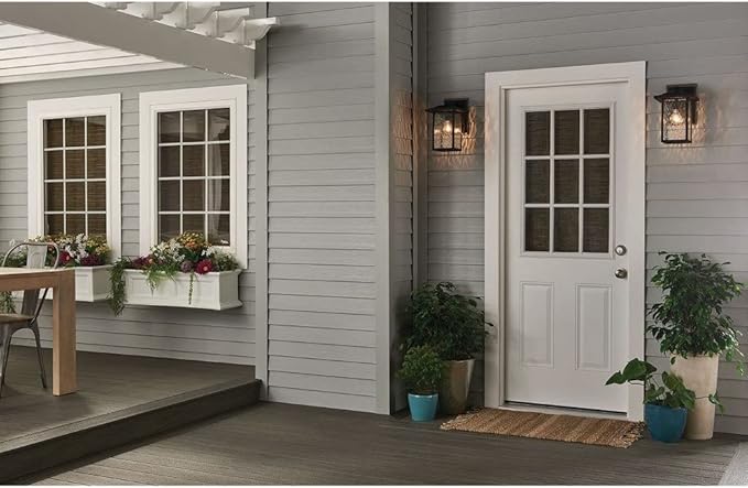 Kichler Capanna 13.25" Outdoor Wall Light in Olde Bronze®, 1-Light Exterior Wall Sconce Porch Light with Clear Water Glass, (13.25" H x 8.5" W), 49925OZ