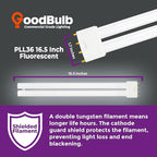 GoodBulb PLL36/865 36W 16.5" Twin Tube Compact Fluorescent Light Bulb 4-pin 2G11 Base 6500K Full Spectrum 2400 Lumen 36000 Hour Long Life Biax Pack of 10