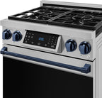 Gordon Ramsay by THOR Kitchen 30 Inch Professional Liquid Propane Range with Tilt Panel Touch Control in Stainless Steel/Navy Blue