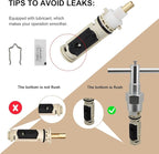 Shower Cartridge Replacement Compatible with Moen 1222, Brass Stem, Pressure-Balanced, Includes Retaining Clip and Disassembly Tool, for One-Handle Posi-Temp Tub & Shower Faucet (1-Pack)