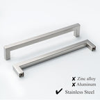 10 Pack Brushed Nickel Cabinet Handles 10 Inches Stainless Steel Square Cabinet Pulls Dresser Drawer Knobs Cupboard Handles Modern Kitchen Cabinet Hardware