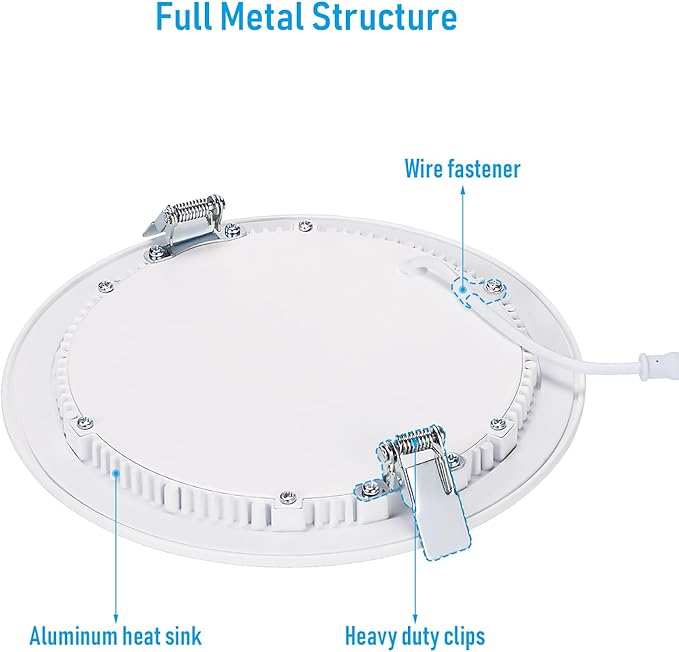 TORCHSTAR Premium Series 6 Inch Ultra-Thin LED Recessed Light with Junction Box, 13.5W Dimmable LED Canless Recessed Ceiling Lights Slim, ETL & ES Listed, CRI90, 2700K Soft White, White, Pack of 6